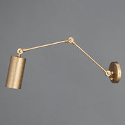 Shaka 1 Light Swing Arm Wall Sconce in Weathered Brass