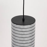 Shaka 1 Light Mini Pendant in Black / White