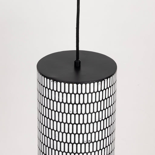 Shaka 1 Light Mini Pendant in Black / White