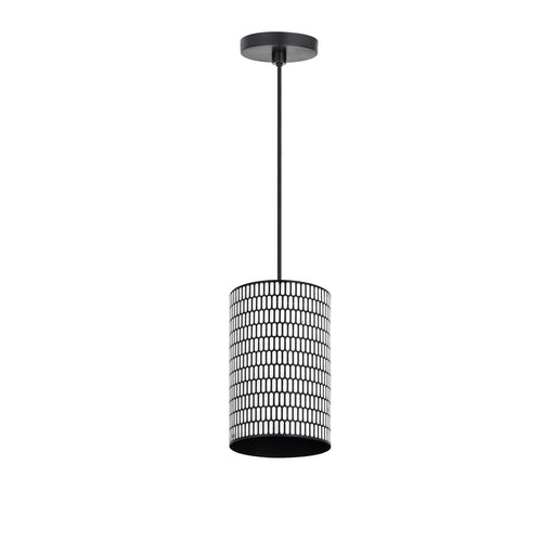 Shaka 1 Light Mini Pendant in Black / White