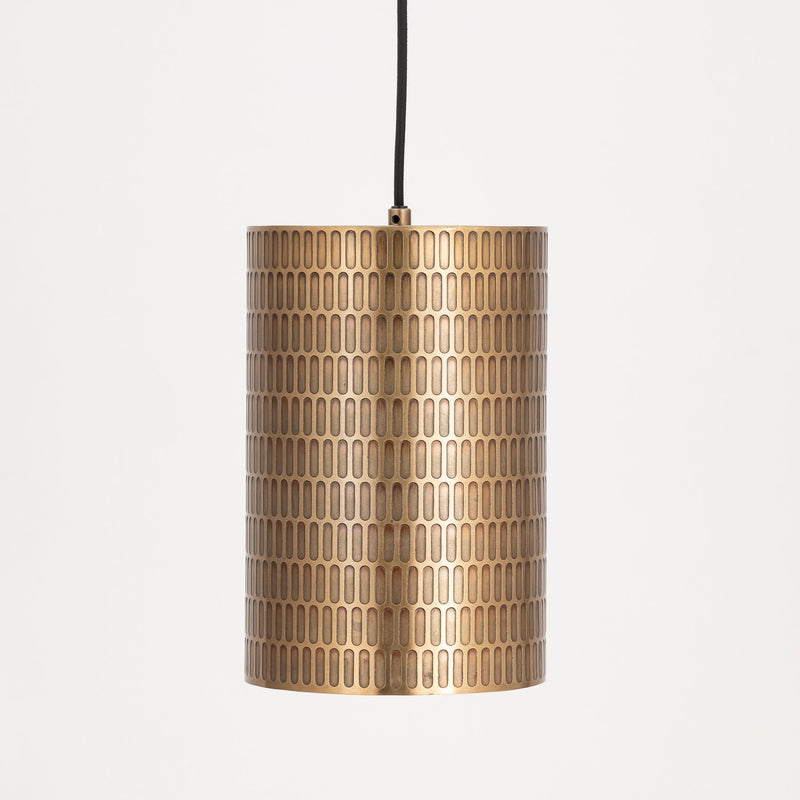 Shaka 1 Light Mini Pendant in Weathered Brass
