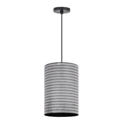 Shaka 1 Light Pendant in Black / White