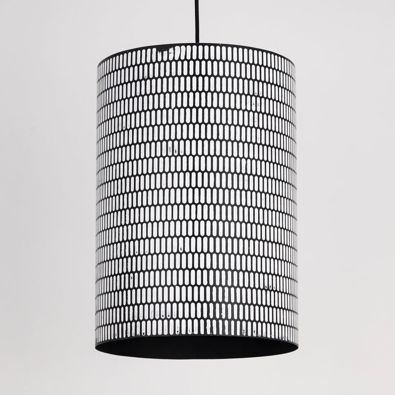 Shaka 1 Light Pendant in Black / White