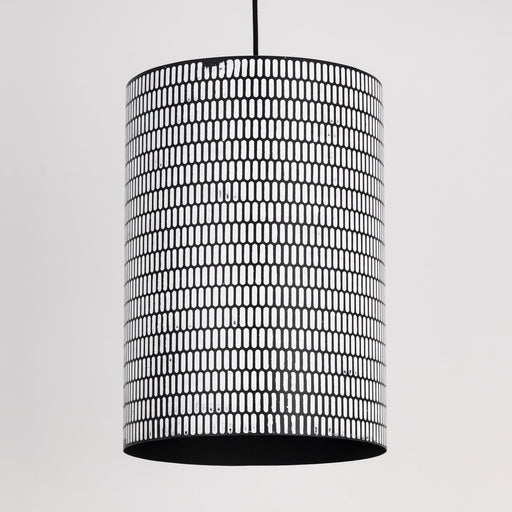 Shaka 1 Light Pendant in Black / White
