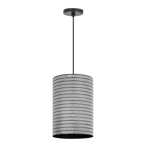 Shaka 1 Light Pendant in Black / White