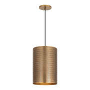Shaka 1 Light Pendant in Weathered Brass