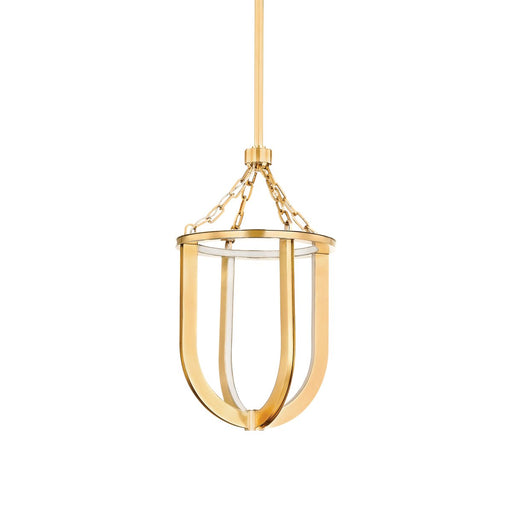 Tournu Small Lantern Pendant in Aged Brass