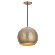 Aurelia 10" 1 Light Pendant in Weathered Brass