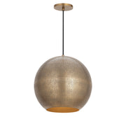 Aurelia 14" 1 Light Pendant in Weathered Brass