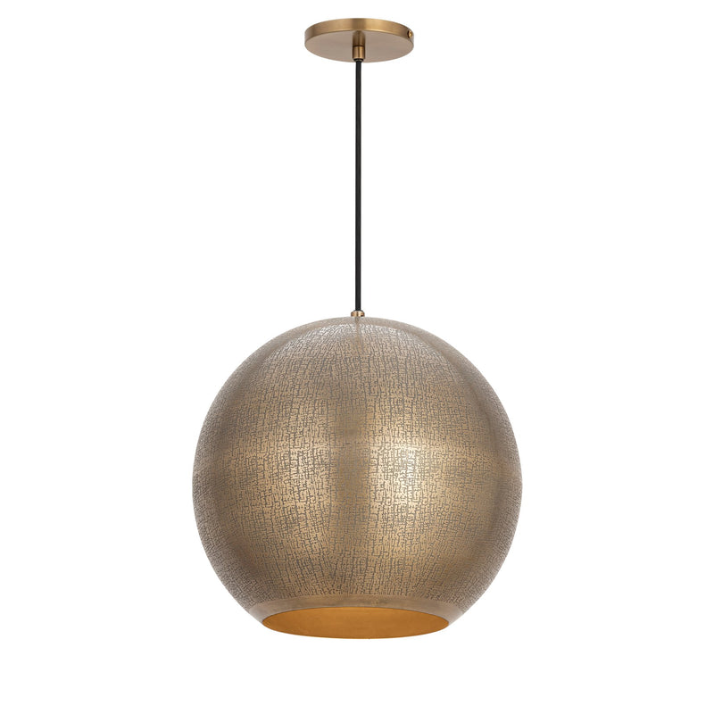 Aurelia 14" 1 Light Pendant in Weathered Brass