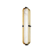 Tribeca Bath Sconce in Aged Brass / Black