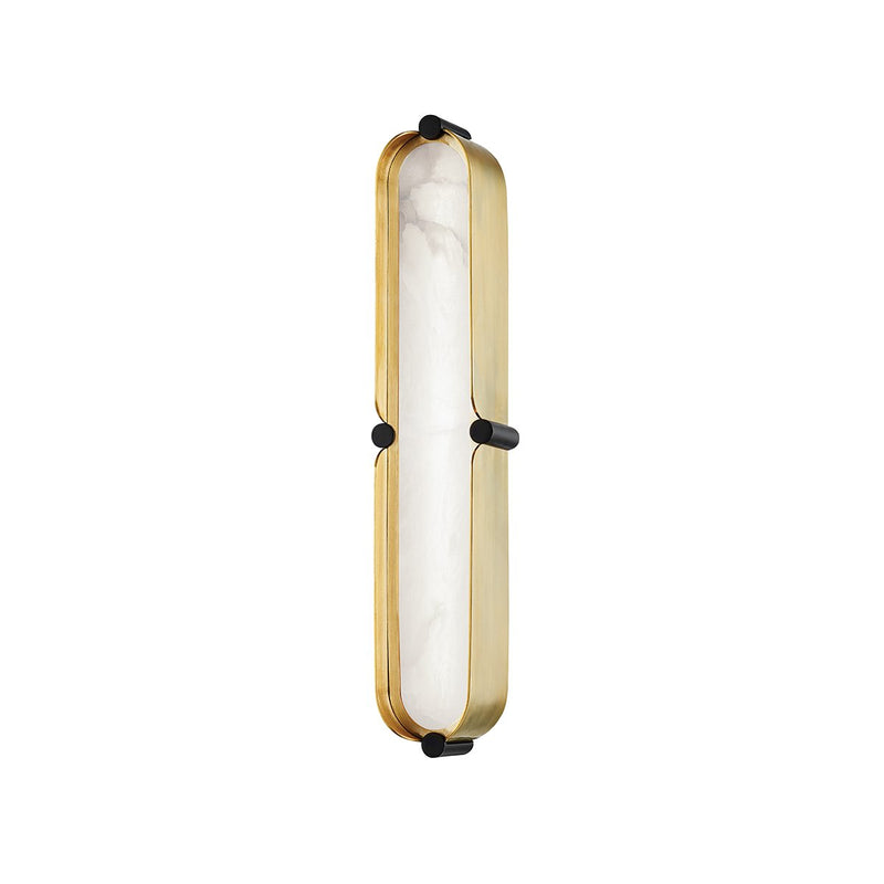Tribeca Bath Sconce in Aged Brass / Black