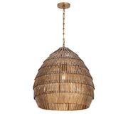 Gilda 20" 1 Light Pendant in Antique Brass