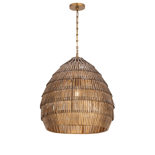 Gilda 20" 1 Light Pendant in Antique Brass