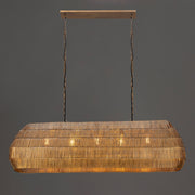Gilda 5 Light Linear Pendant in Antique Brass