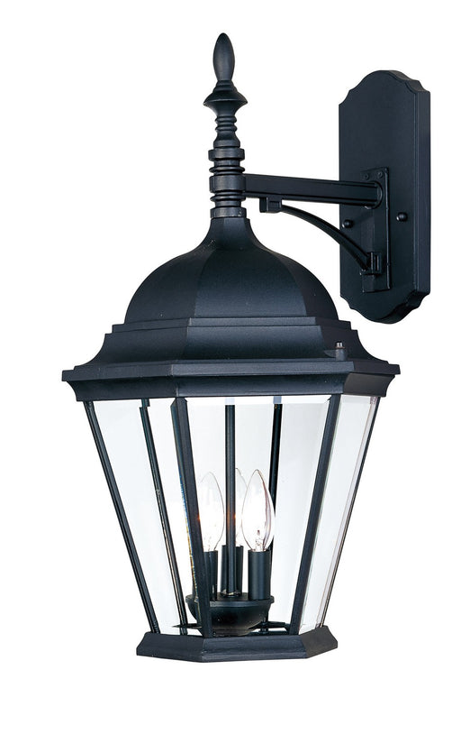 Westlake Cast 3-Light Outdoor Wall Lantern in Black with Clear Glass - Lamps Expo
