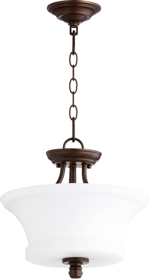 Rossington 13" 2 Light Semi-Flush Mount in Oiled Bronze