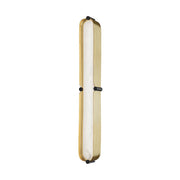 Tribeca 24" Bath Vanity Light in Aged Brass / Black
