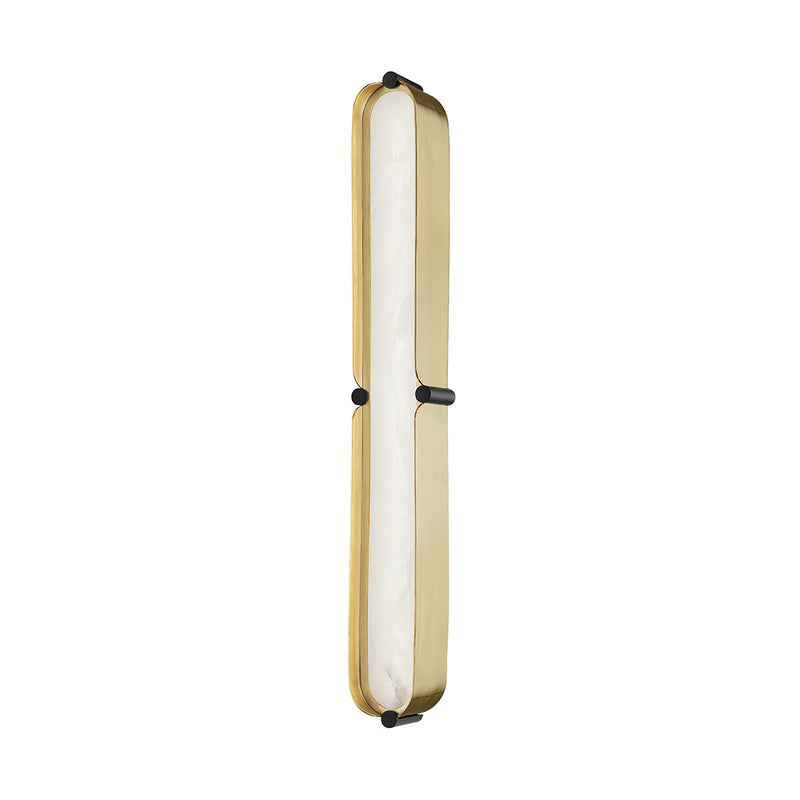 Tribeca 24" Bath Vanity Light in Aged Brass / Black