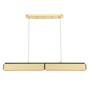 Tribeca Linear Pendant in Aged Brass / Black