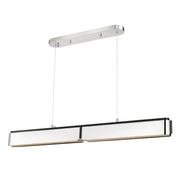 Tribeca Linear Pendant in Burnished Nickel / Black