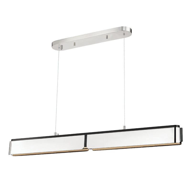 Tribeca Linear Pendant in Burnished Nickel / Black