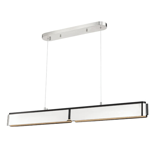 Tribeca Linear Pendant in Burnished Nickel / Black
