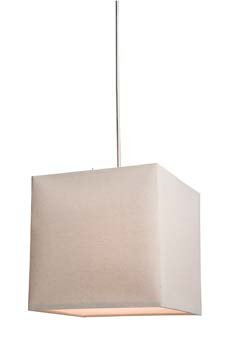Mercer Street 4-Light Square Drum Pendant in Oatmeal