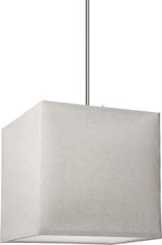Mercer Street 4-Light Square Drum Pendant in White