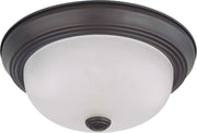 11.38" 2-Light Flush Mount in Mahogany Bronze