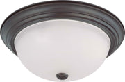 15.25" 3-Light Flush Mount in Mahogany Bronze