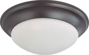 17" 3-Light Flush Mount in Mahogany Bronze