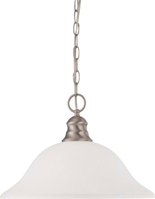 1 Light 16" Pendant in Brushed Nickel