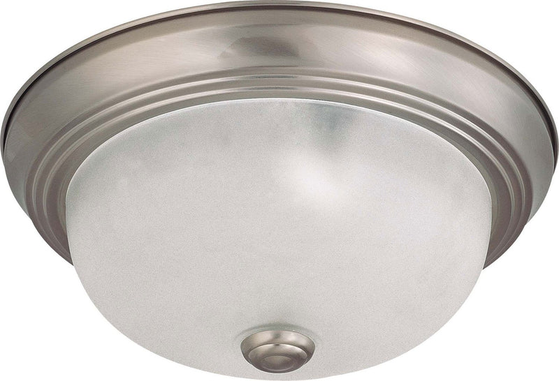 11.38" 2-Light Flush Mount in Brushed Nickel