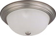3 Light 15" Flush Mount in Brushed Nickel