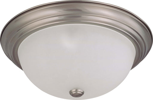 3 Light 15" Flush Mount in Brushed Nickel