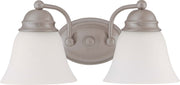 Empire 2-Light Bath Vanity Light in Brushed Nickel