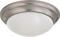 2 Light 14" Flush Twist & Lock in Brushed Nickel