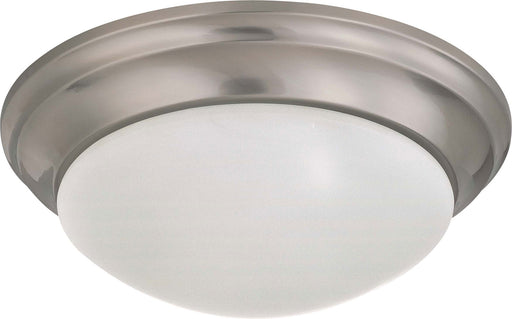 2 Light 14" Flush Twist & Lock in Brushed Nickel