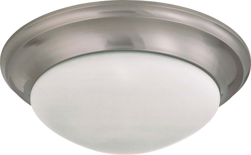 3 Light 17" Flush Twist & Lock in Brushed Nickel