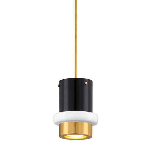 Beckenham Pendant in Vintage Polished Brass/black Brass