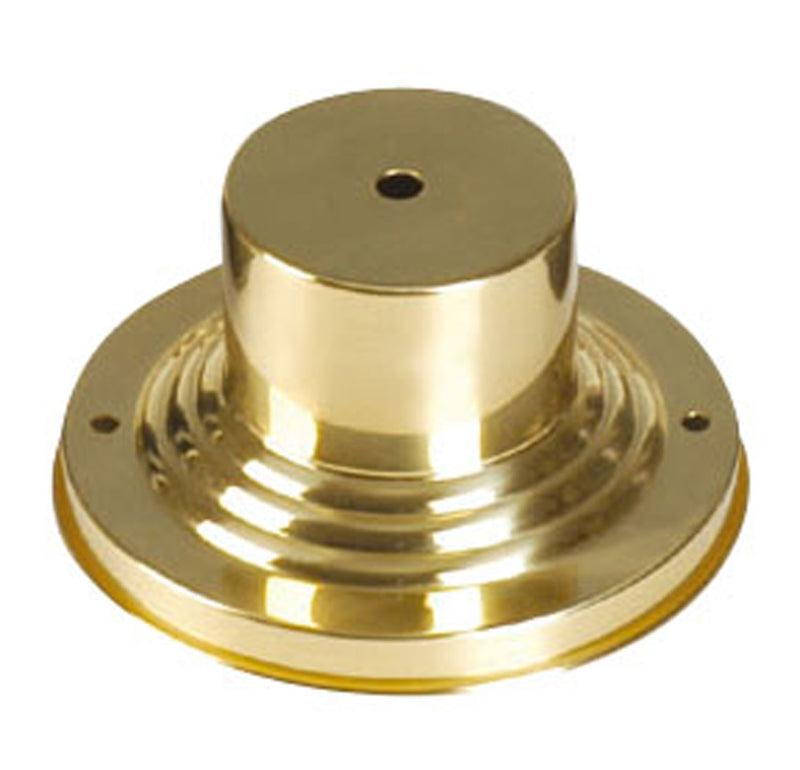 Outdoor Pier Mount Adaptors in Polished Brass