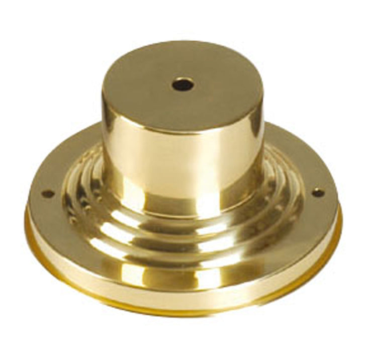 Outdoor Pier Mount Adaptors in Polished Brass
