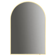 Avior 22"x36" Arched Lighted Mirror in Brushed Brass