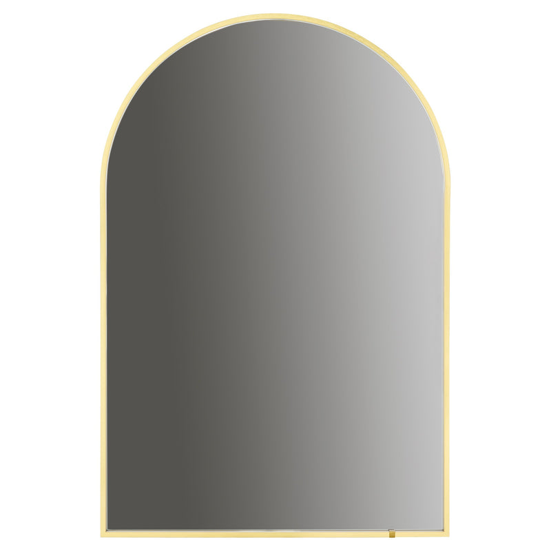 Avior 22"x36" Arched Lighted Mirror in Brushed Brass