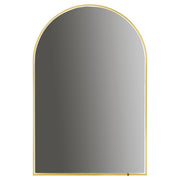 Avior 22"x36" Arched Lighted Mirror in Brushed Brass