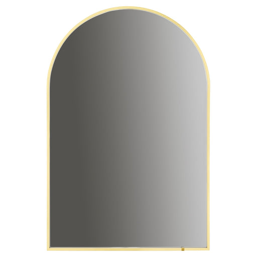 Avior 22"x36" Arched Lighted Mirror in Brushed Brass