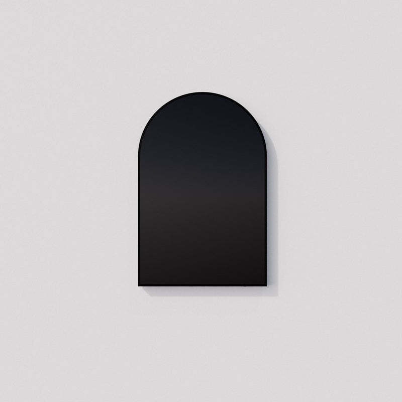 Avior 32"x40" Arched Lighted Mirror in Black