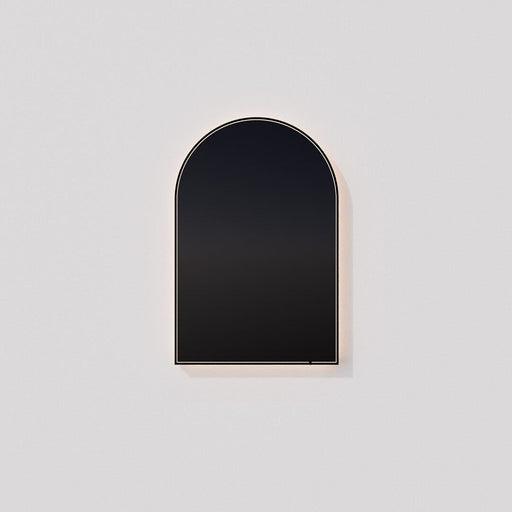 Avior 32"x40" Arched Lighted Mirror in Black