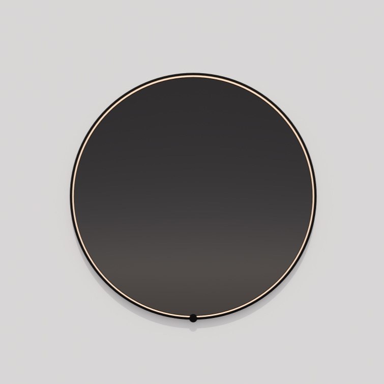 Avior Round 30" Lighted Mirror in Black